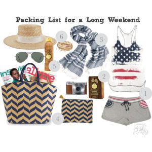 Memorial Day Weekend Packing List!