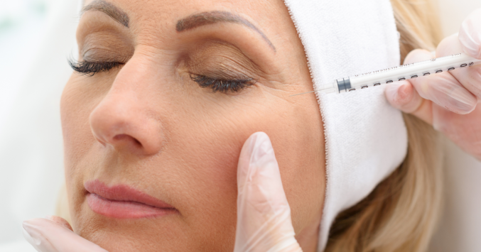 older woman receiving a Botox injection